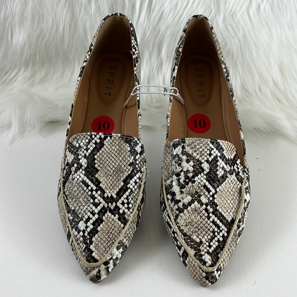 NWOB Esprit Blaire Vegan Faux Snakeskin Loafers